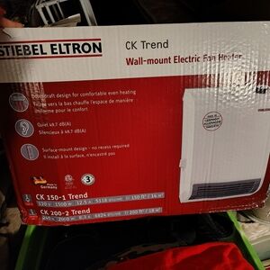 CK Trend Wall-Mount Electric Fan Heater - White